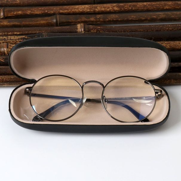 Unisex Metal glasses case men plus hard pressure storage case myopia eye case optical lens cortex_maomaolike.com