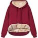 Women's Clothing warm pocket hooded sports sweatshirt jacket_maomaolike.com