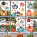 9 Sheets Fall Window Clings 98PCS Thanksgiving Window Stickers Pumpkin Maple Leaf Double Sided Static Window Decals For Autumn Party Supplies_maomaolike.com