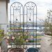 2 Pack Metal Garden Trellis 86.7" X 19.7" Rustproof Trellis For Climbing Plants Outdoor Flower Support Peacock Style Black_maomaolike.com