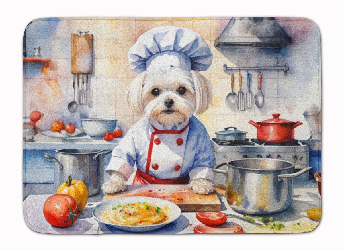 Maltese The Chef Memory Foam Kitchen Mat Machine Washable Anti-Fatigue Mat Cushion Comfort Bath Mat Or Kitchen Rug_maomaolike.com