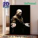 Bald Man With Sunglasses Holding Red & Blue Pill Painting Poster, Bold Graphic Illustration Poster, Iconic Cinematic-inspired Design, Ideal For Home_maomaolike.com