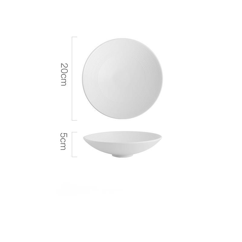 Japanese Style High-End Household Ceramic Noodle Matte Hat Plate Ramen Large Soup Salad Bowl_maomaolike.com