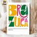 Brazilian Brazuca Typography Painting Poster, Vibrant Color-blocked Graphic Lettering Poster, Artistic Typographic Decor Suitable For Living Room_maomaolike.com