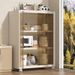 Kitchen Storage Cabinet Floor Standing Organizer With Double Doors Dustproof Design Folding Shelf For Microwave Pantry_maomaolike.com