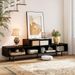 3 Cubby TV Stand For TVs Up To 70 Inch Entertainment Center With Open Storage Compartments_maomaolike.com