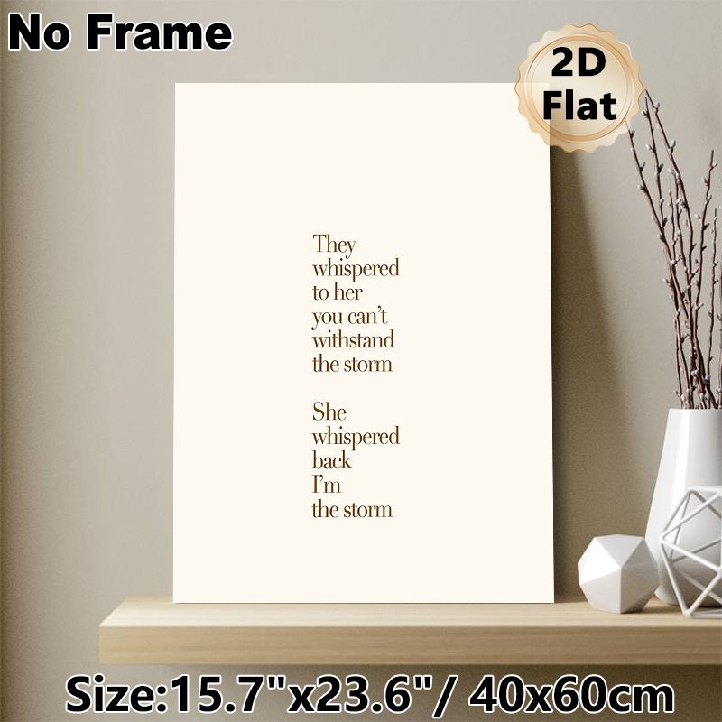 Inspirational Quote Painting Poster, Warm-toned Minimalist Text Poster, Empowering Motivational Design Ideal For Bedroom, Living Room And Office Decor_maomaolike.com