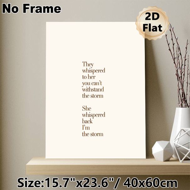 Inspirational Quote Painting Poster, Warm-toned Minimalist Text Poster, Empowering Motivational Design Ideal For Bedroom, Living Room And Office Decor_maomaolike.com