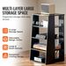 VEVOR 5-Tier AV Media Stand, Wooden Audio-Video Media Stand For DVD Players/Cable Boxes/Games Consoles, Height-Adjustable Media Storage Cabinet For Gaming, Recording Room, Black_maomaolike.com