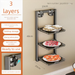 Fange Kitchen Suction Cup Rack Foldable Multi-layer Tray Home Wall-mounted Multi-functional Storage Prep_maomaolike.com