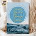 Ho'oponopono Hawaiian Prayer Painting Poster, Serene Ocean-themed Poster, Soft Blue Wave Ripple With Uplifting Spiritual Script, Calming Decor For_maomaolike.com