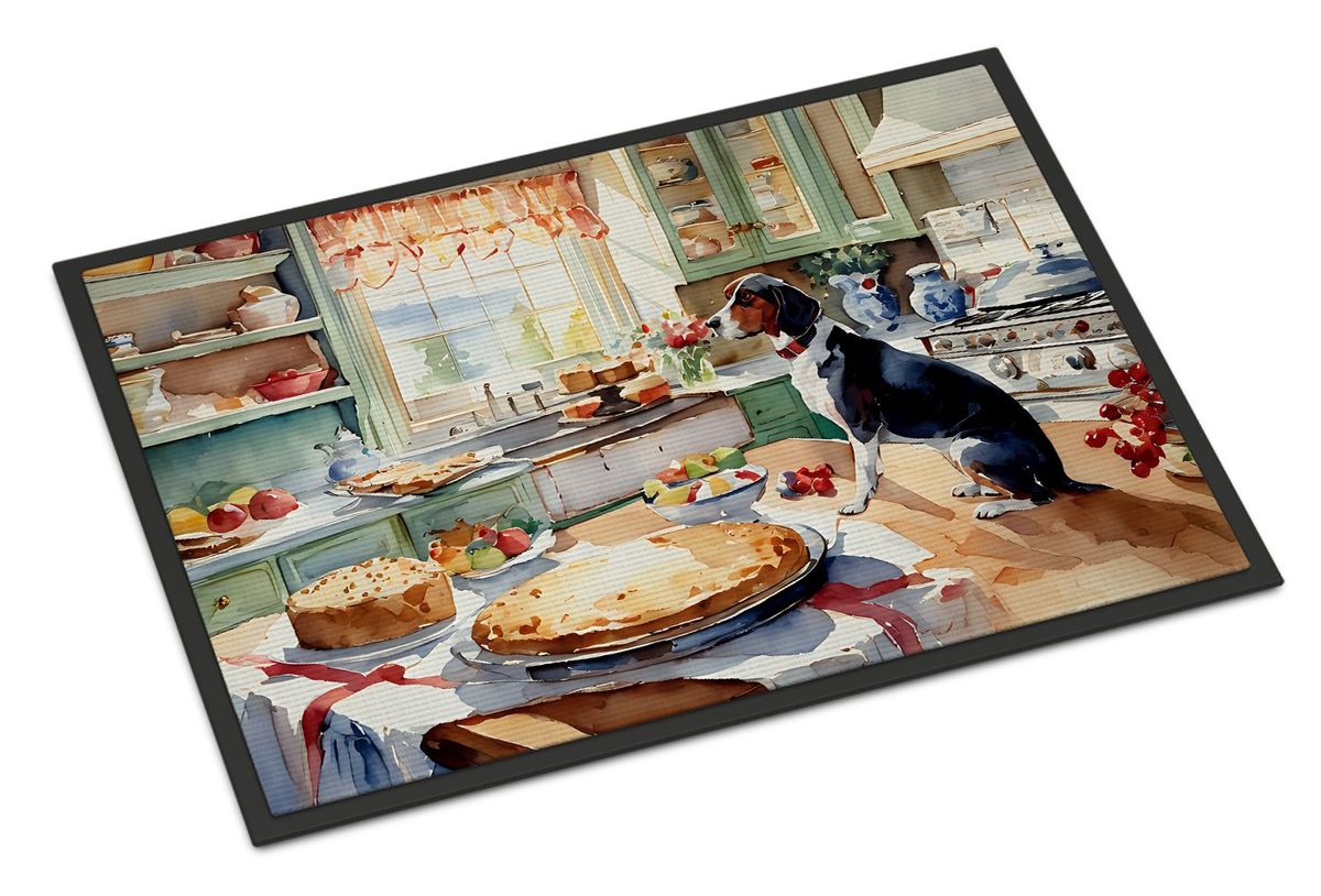 American English Coonhound Christmas Cookies Doormat Front Door Mat Indoor Outdoor Rugs For Entryway, Non Slip Washable Low Pile, 24H X 36W_maomaolike.com