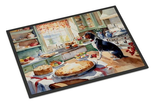 American English Coonhound Christmas Cookies Doormat Front Door Mat Indoor Outdoor Rugs For Entryway, Non Slip Washable Low Pile, 24H X 36W_maomaolike.com