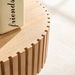 43.70 Inch Modern Handcraft Drum Coffee Table Oval Coffee Table For Living Room,Small Wooden Coffee Table With Sturdy Pedestal For Office_maomaolike.com