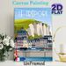 Le Tréport Coastal Town Travel Painting Poster, Vibrant Retro Illustrated Seaside Town Scene Poster, Charming Nostalgic Decor Ideal For Home, Living_maomaolike.com