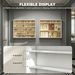 White 5-Tier Display Cabinet, Wall-Mounted Display Case With 2 Glass Doors And Adjustable Shelves_maomaolike.com