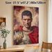 Roman Military Leader Portrait Painting Poster, Realistic Rich-toned Historical Figure Poster, Sophisticated Historical Decor Ideal For Home, Office_maomaolike.com