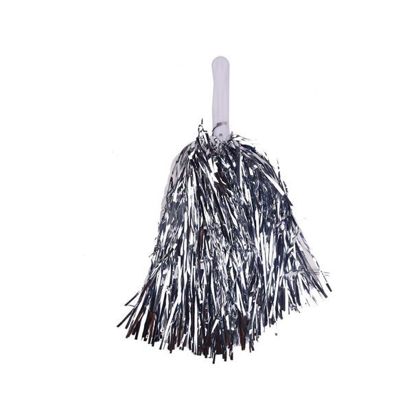 24 Pcs Cheerleading Pom Poms With Handle For Team Spirit Sports Games Dance Outfit (silver)31.5cm_maomaolike.com