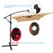 Rectangle 2x3M Outdoor Patio Umbrella Solar Powered LED Lighted Sun Shade Market Waterproof 6 Ribs Umbrella With Crank And Cross Base For Garden Deck Backyard Pool Shade Outside Deck Swimming Pool_maomaolike.com
