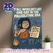 Paleolithic Caveman Painting Poster, Cartoon-style Sarcastic Caveman With Mammoth Hunting Checklist Poster, Humorous Prehistoric-themed Decor Ideal_maomaolike.com