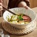 Rock Pattern Soup Household Large Hat-shaped Salad Creative Ceramic Noodle Bowl High-end Specialty Hotel Tableware_maomaolike.com