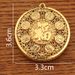 Brass Ancient Handmade Casting Collection National Style Art Hollow Fortune Pendant Necklace Without Hanging Rope_maomaolike.com