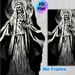Grim Reaper Themed Painting Poster, Monochrome Dramatic Ink-wash Poster, Mysterious Robed Skull Figure With Scales And Full Moon Backdrop, Atmospheric_maomaolike.com