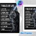 7 Rules Of Life Tiger Motivational Painting Poster, Monochrome Dramatic Lightning & Tiger Scene Poster, Uplifting Life Guidance Decor Idea For Home_maomaolike.com