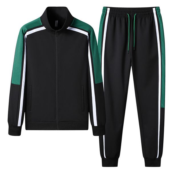 Men's Clothing Spring and Autumn Men's New Casual Sports Suit Youth Fashion Stand Collar Cardigan Two piece Jacket Men_maomaolike.com