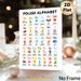 Polish Alphabet Painting Poster, Vibrant Colorful Illustrated Poster, Useful For Learning Polish Letters With Matching Words And Phonetics, Ideal For_maomaolike.com