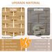 Folding Room Divider Screen 6 Panel 5.6 ' Tall Privacy Screen Freestanding Room Partition For Home Office, Nature Wood_maomaolike.com