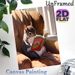 Reading Squirrel On Armchair Painting Poster, Warm-toned Whimsical Animal Illustration Poster, Cozy Heartwarming Decor Ideal For Living Room, Reading_maomaolike.com