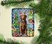 Chesapeake Bay Retriever Christmas Reindeer Porcelain Ornament Christmas Tree Hanging Decorations For Home Christmas Holiday, Rectangle, Gift, Multicolor_maomaolike.com