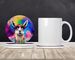 Hippie Animal Llama Large Sandstone Coasters Pack Of 4 Absorbent Round Coasters Decor Gifts For Men Or Women, 4 In, Multicolor_maomaolike.com