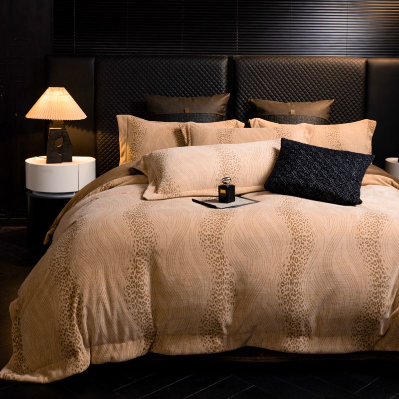 Maternity Grade Fully Matte Milk Velvet Four-Piece Autumn Winter Thickened Warm Sheet Bed Cover Anti-Static Set Wholesale_maomaolike.com