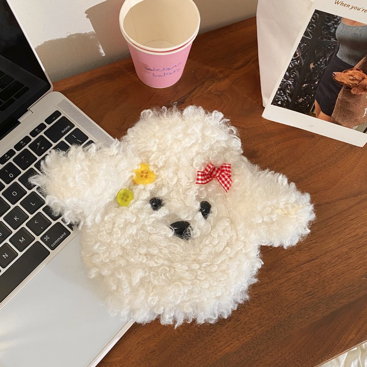 Cute Puppy Bottle Refillable Washable Plush Water Bag Heating Bed, Hot Compress, Stomach, Warm Feet For Women_maomaolike.com