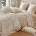Ice Silk Quilt Cover French Princess Style Summer Cool Four-piece Set With Lace Trim, Duvet Cover, Sheet, Silky Smooth_maomaolike.com