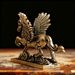 Brass Pegasus Figurine Mini Statue, Vintage Bronze Craft Tea Pet, Desktop Decor Ornament For Office Living Room Home Decoration
_maomaolike.com