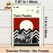 Twin Peaks Themed Painting Poster, Vintage Minimalist Monochrome Character & Geometric Pattern Poster, Retro TV Series Art Ideal For Living Room, Home_maomaolike.com