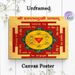 Baglamukhi Yantra Religious Mandala Painting Poster, Vibrant Traditional Sacred Hindu Symbol Poster, Serene Spiritual Decor Ideal For Home Meditation_maomaolike.com