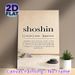 Shoshin Zen Themed Painting Poster, Serene Japanese Rock Garden Scene Poster, Conveys Peaceful Open-minded Life Attitude, Ideal For Meditation Space_maomaolike.com
