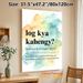 Desi Phrase "log Kya Kahengy?" Painting Poster, Soft Watercolor Splash Poster, Relatable Cultural Quote Decor Ideal For Home, Living Room, Bedroom_maomaolike.com
