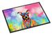 Doberman Pinscher Hippie Dawg Doormat Front Door Mat Indoor Outdoor Rugs For Entryway, Non Slip Washable Low Pile, 24H X 36W_maomaolike.com