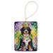 Bernese Mountain Dog King Of Mardi Gras Porcelain Ornament Christmas Tree Hanging Decorations For Home Christmas Holiday, Rectangle, Gift, Multicolor_maomaolike.com