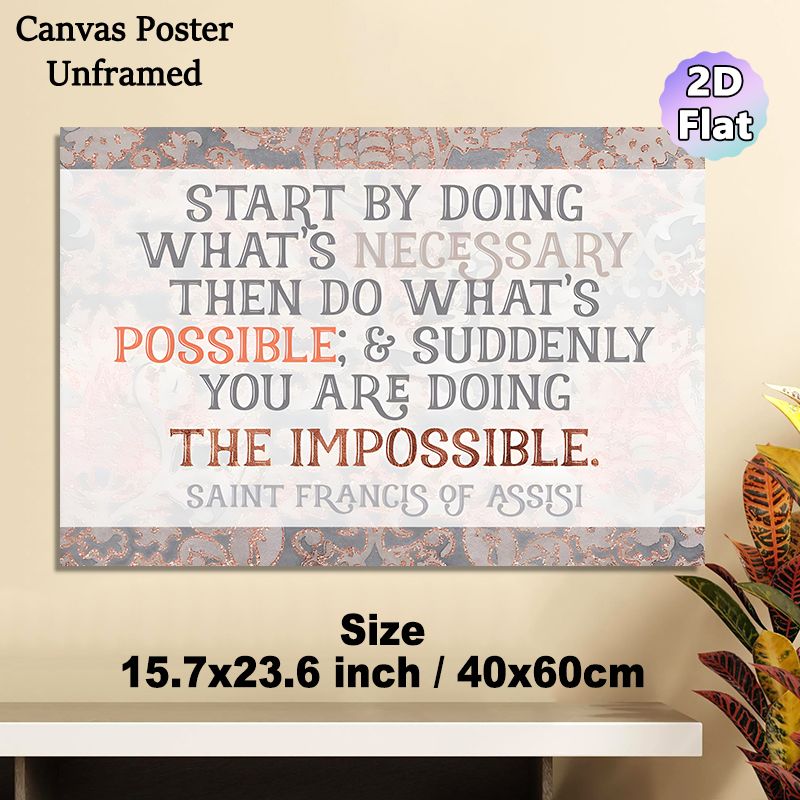 Inspirational Quote Painting Poster, Elegant Vintage Typographic Poster, Uplifting Motivational Text With Metallic Accents, Ideal For Home Office_maomaolike.com