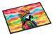 Hippie Animal Parrot Doormat Front Door Mat Indoor Outdoor Rugs For Entryway, Non Slip Washable Low Pile, 24H X 36W_maomaolike.com