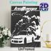 JDM Tuner Car Painting Poster, Monochrome Stylized Racing Car With Tour-themed Graphic Poster, Sleek Bold Automotive Design Ideal For Garage, Man Cave_maomaolike.com