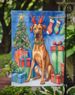 Rhodesian Ridgeback Christmas Reindeer Garden Flag Mailbox Flag Decorative Yard Flag Banner Outside Patio Artwork Yard Flower Beds, Garden Size, Multicolor_maomaolike.com