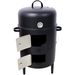 17 Inch Steel Charcoal Smoker, Heavy Duty Round BBQ Grill For Outdoor Cooking, Black_maomaolike.com