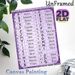 Russian Alphabet & Runes Chart Painting Poster, Elegant Purple Framed Typographic Poster, Practical Reference For Learning Runes And Russian Letters_maomaolike.com